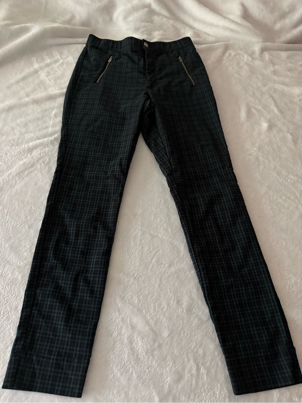 HOLLISTER Ultra High Rise Navy Blue Green Skinny Stretch Pants M
